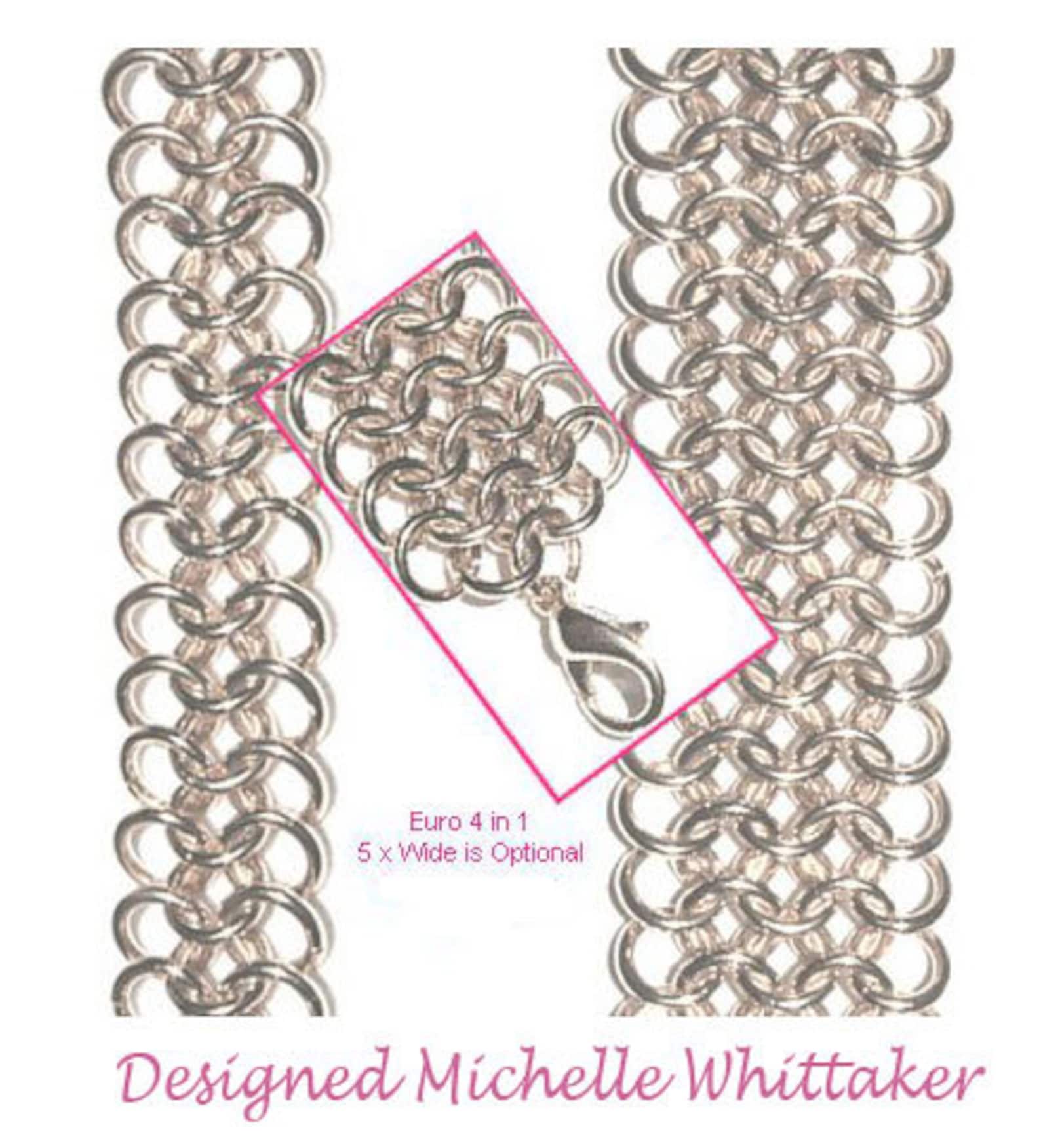 European 4in1 Weave Chain Maille Bracelet Tutorial PDF - Etsy