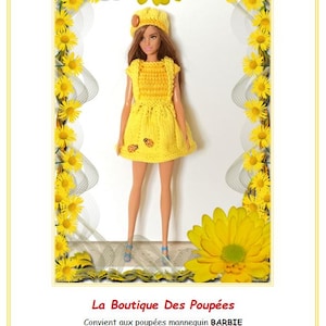 PDF-Musterblatt-Tutorial N BB15 Erstellung von 1 Strickoutfit für Barbie-Puppe