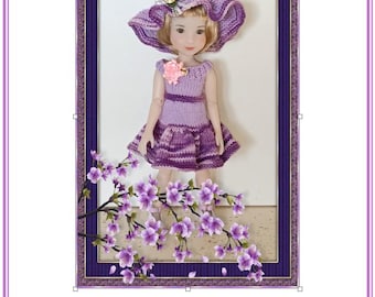 Knitting pattern PDF RRS10 for creating clothes for 30cm Ruby Red Sibbies dolls