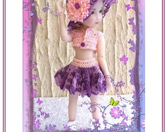 Crochet pattern PDF RRS08 for creating clothes for 30cm Ruby Red Sibbies dolls