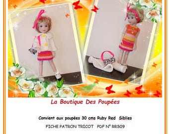 RRS 9 knitting pattern (PDF) for creating clothes for 30cm Ruby Red Sibbies dolls