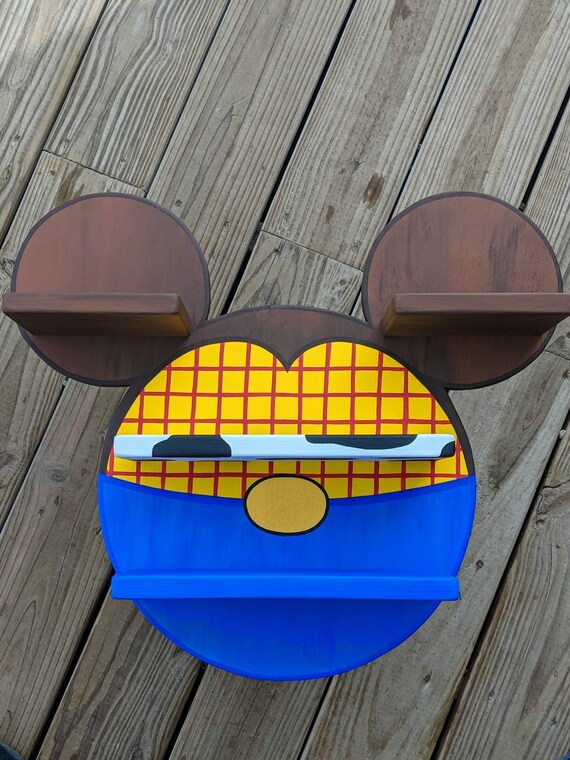 Toy Story Woody Mickey Mouse Shelf Etsy