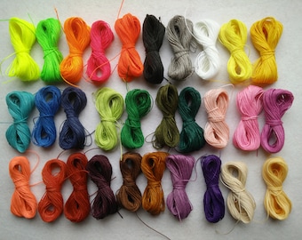 20 metros de hilo encerado marca Linhasita 1mm Ø 30 colores a elegir. 20 meters waxed thread LINHASITA 30 colors to choose