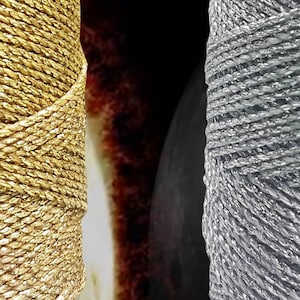 Bobina di 135 metri (100gr) di filo cerato marca Linhasita colori Oro e Argento 1,2mm di spessore