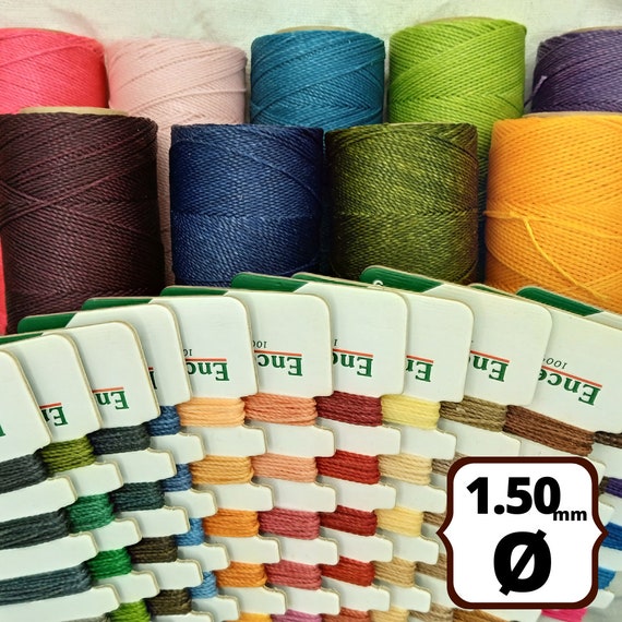 100 Mètres De Fil Ciré Linhasita Pour Macramé - 30 Couleurs Disponibles - Neuf