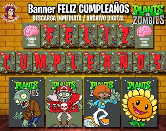 Plants Vs Zombies Centerpieces Plants Vs Zombies Birthday Etsy