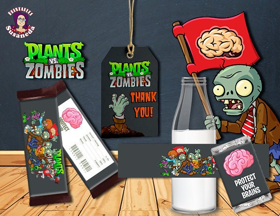 Pvz Party Kit Printable In Englishinstant Download Pvz Etsy