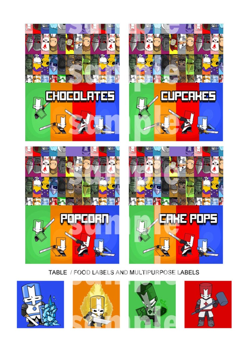 Castle Crashers Birthday Decoration Instant download ...