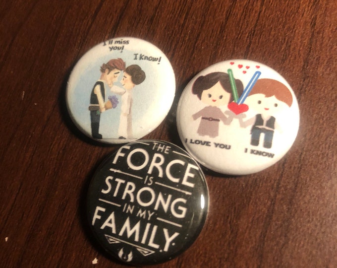 Starwars I love you I Know Pin set
