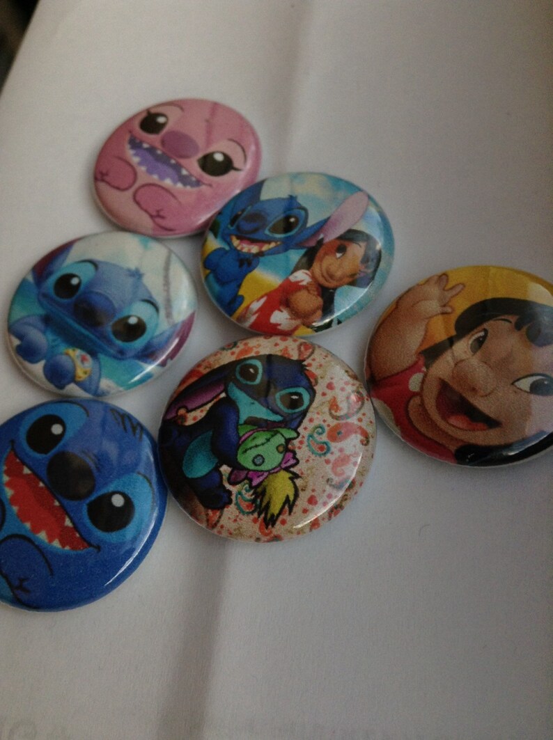 Lilo And Stitch Pin buttons Set 1 Etsy