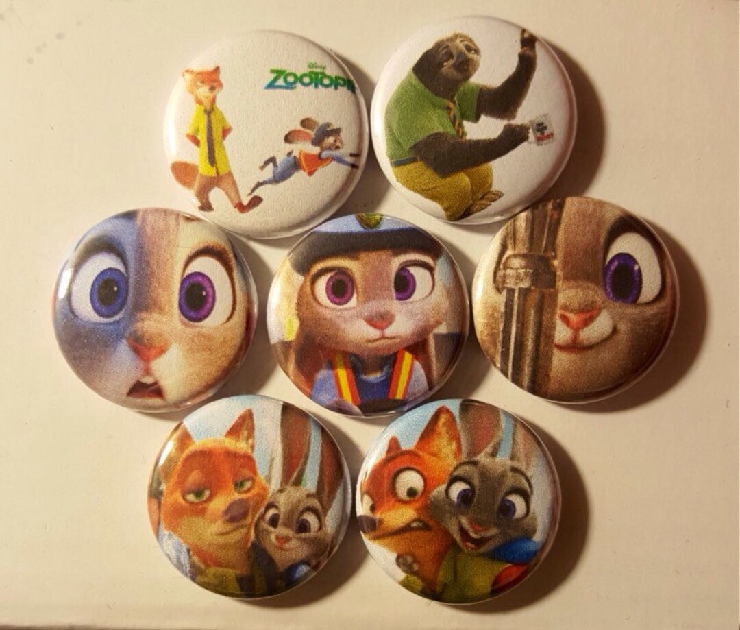 Zootopia Pin Button Set - Etsy