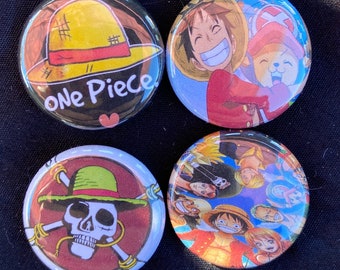 One piece Pin Buttons Set 1"