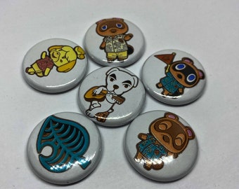 Animal crossing pin set