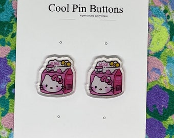 Milk container Kitty Earrings 2”