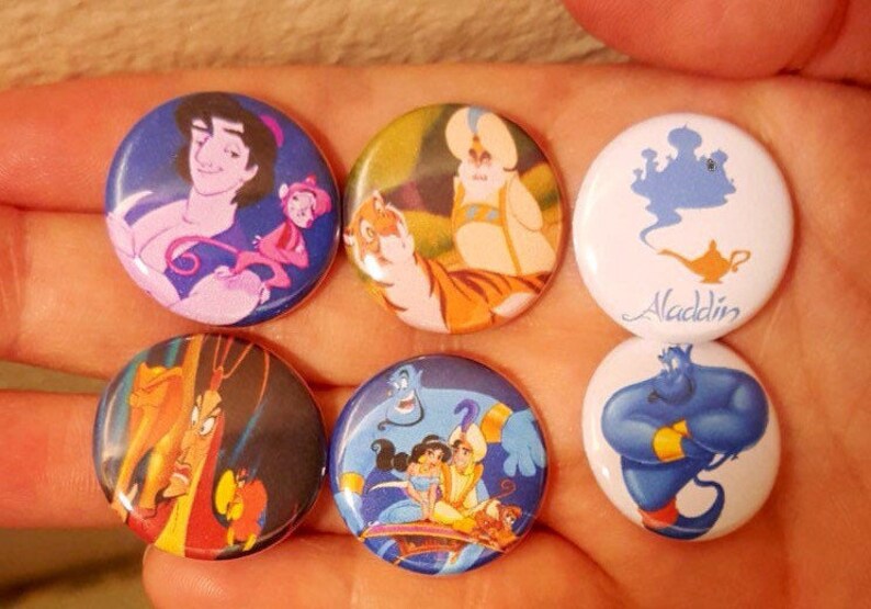 Aladdin Pin Buttons Set 1 | Etsy