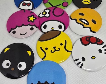 Hello Kitty Sanrio Set Buttons Pins