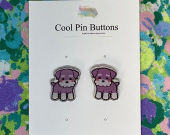 Schnauzer Dog Earrings 2”