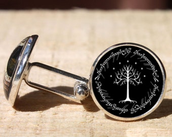 Handmade White tree cufflinks, Magic wedding cuff link, Handmade cufflinks for men, handmade gift for him, handmade for her