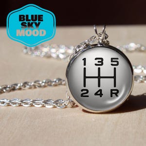 Collar con colgante de palanca de cambios, joyería para transmisión manual, regalo para entusiastas de los automóviles, accesorio automotriz, arte para conductores