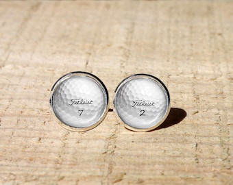 Handmade Golf ball stud earrings, golf earrings, hypoallergenic nickel free, stainless steel earrings, gift  Not real golf ball! Golf gift