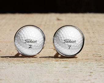 Handmade Golf ball Cufflinks, custom wedding cuff link, Handmade cufflinks for men, handmade gift for him, handmade gift for her, golf ball