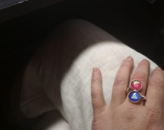 Now in Silver Finish!!! Handmade Ruby and Sapphire Crystal