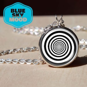Optical Illusion Glass Pendant - Etsy