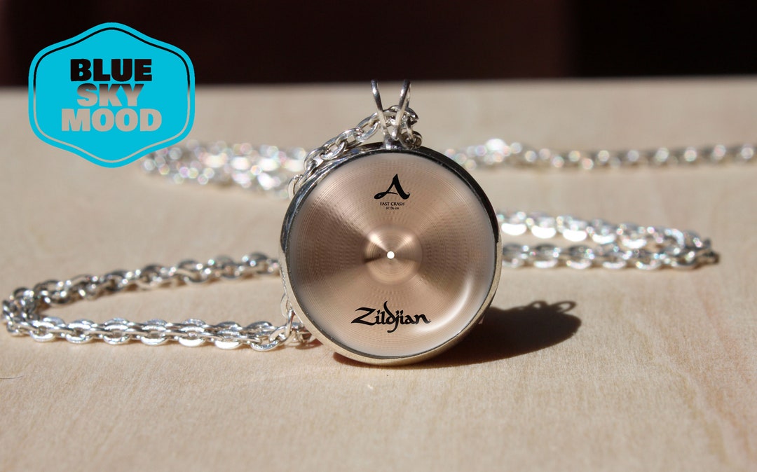 Handmade Drums Cymbals Necklace, Cymbals Pendant, Drummer Accessories