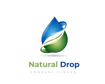 Drop Leaf Logo, Natural Drop Logo, Water Drop Logo, Drop Nature Logo, Natural Logo, Leaf Logo, Cosmetics Logo, Spa Logo, Health care Logo