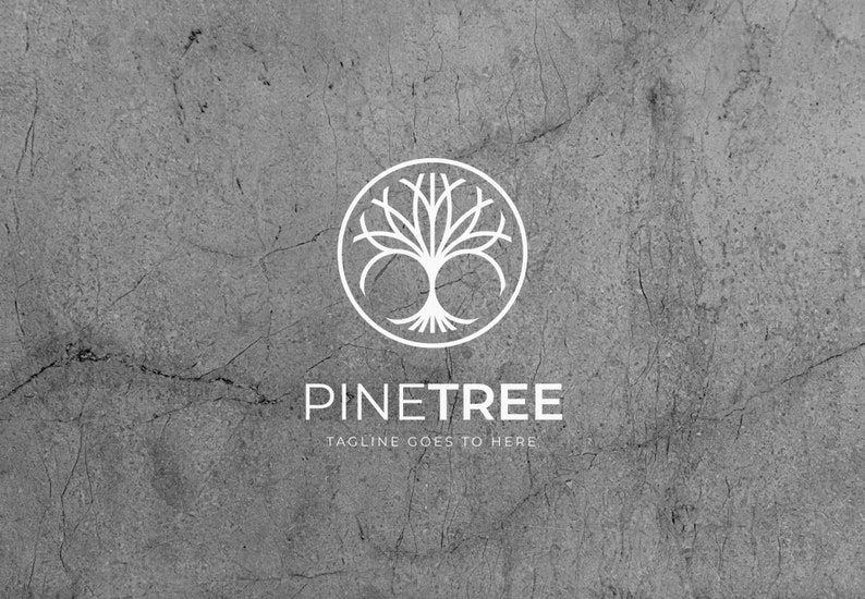 Pine Trees Logo Pines Logo Landscape Logo Premade Logo Etsy