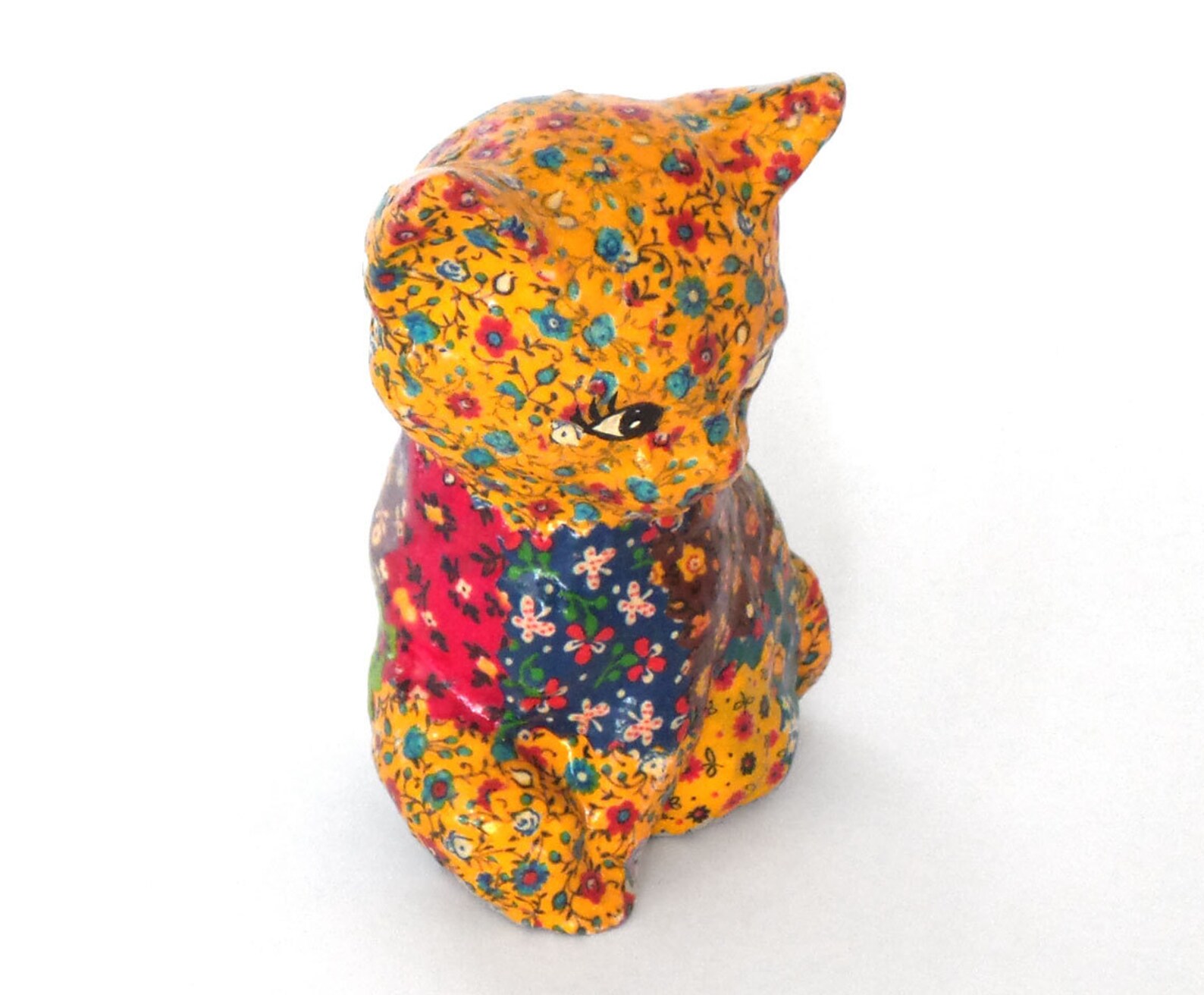 Vintage Victorian Style Paper Mache Cat Etsy
