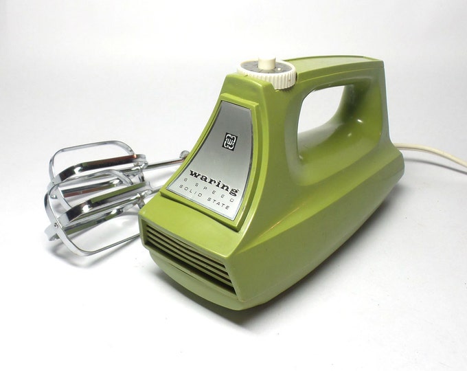 WORKS Waring Hand Mixer in Avocado Vintage Waring Hand Mixer Etsy