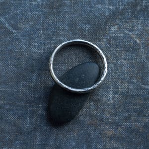 simple sterling silver ring * rustic silver ring * nature ring * 2mm ring band * unisex ring