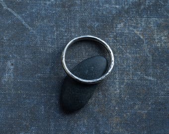 simple sterling silver ring * rustic silver ring * nature ring * 2mm ring band * unisex ring