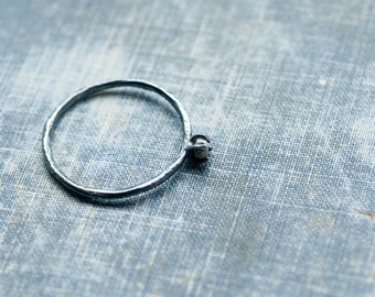 delicate raw diamond ring * dainty ring * alternative engagement ring * earthy ring * unique minimalist diamond ring