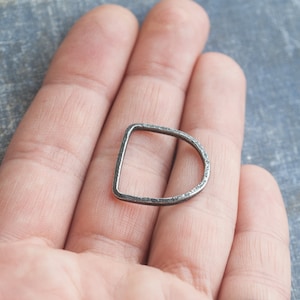 simple minimalist ring * textured silver geometric ring * textured silver ring * unique stacking ring