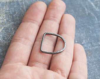 simple minimalist ring * textured silver geometric ring * textured silver ring * unique stacking ring