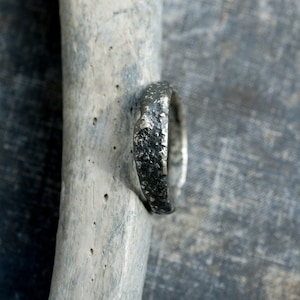 raw silver mens ring * rustic silver ring * unique mens ring * undergrowth studio * organic silver ring * wabi-sabi ring