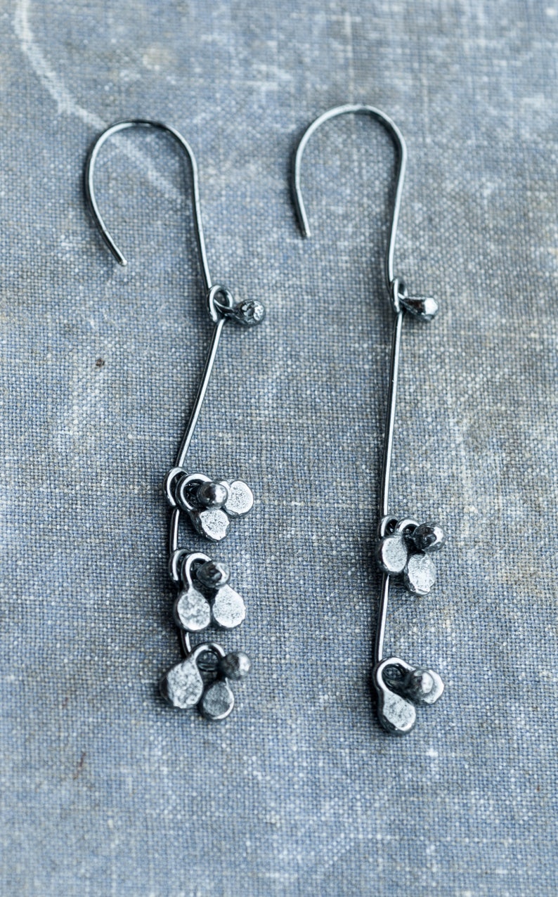 silver delicate earrings