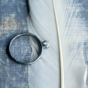 herkimer diamanten ring * unieke verlovingsring zilver * kristalkwartsring * sierlijke ring * geoxideerd zilver * handgemaakte ring
