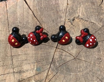 Mickey and Minnie Inspired PushPin Tacks Set of 4