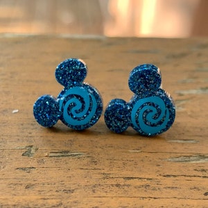 Moana Swirl Inspired Mouse Ears Stud Earrings