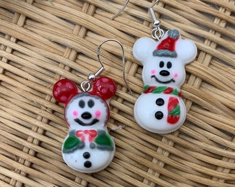 Mickey and Minnie Gingerbread Inspired Dangle Earrings