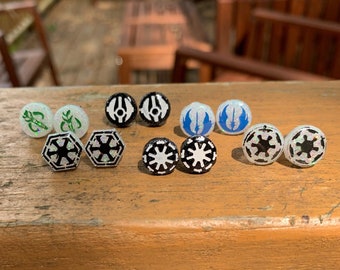 Staw Wars Symbols Inspired Stud Earrings