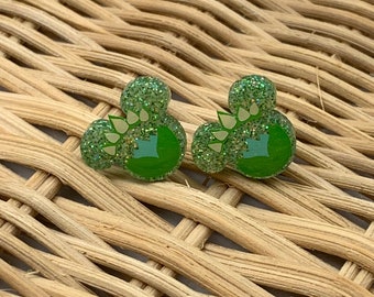 Tiana Princess Frog Inspired Mouse Ears Stud Earrings