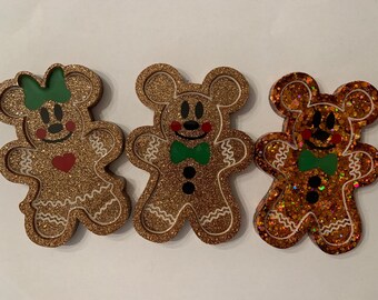Mickey and Minnie Gingerbread Inspired Trinket Tray Dish Decor