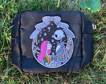 Jack Sally Nightmare Inspired Small Nylon Travel Bag Zipper Pouch Organizer