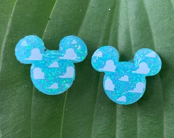 Toy Story Andy's Room Cloud Wallpaper Inspired Mouse Ears Stud Earrings