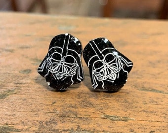 Darth Vader Star Wars Inspired Stud Earrings