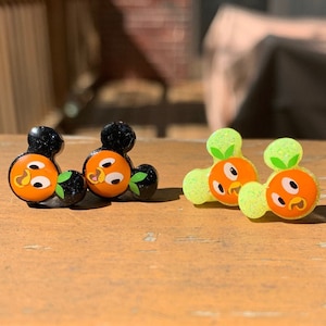 Orange Bird Inspired Stud Earrings